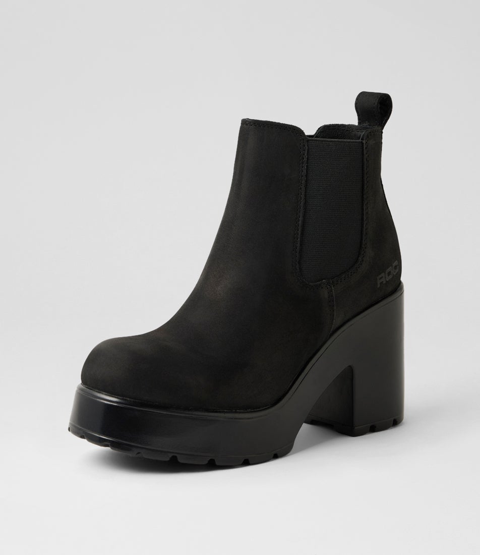 Mantra Black Buff Leather Ankle Boots Mantra Black Buff Leather Ankle Boots