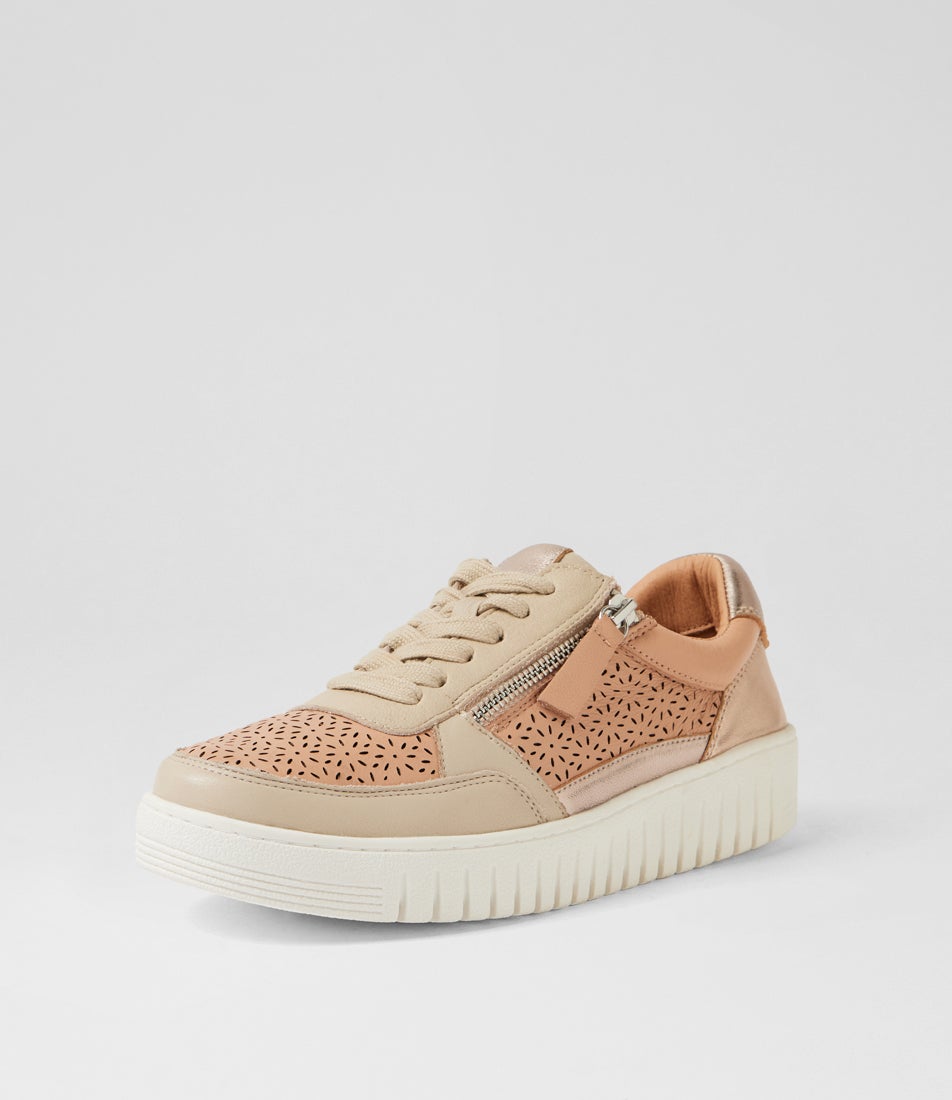 Hazlie Dark Nude Metallic Multi Sneakers