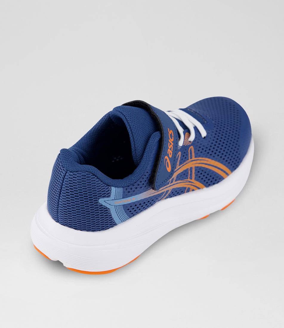 Contend 10 Junior Grand Shark Energy Orange Mesh Slip On Sneakers