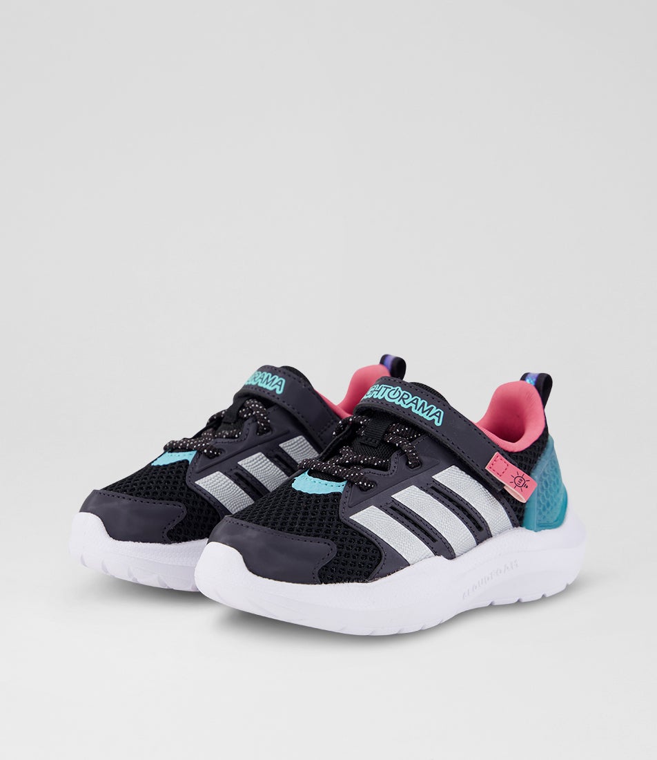 Lightorama Runner Toddler Black Silver Aurora Mesh Sneakers