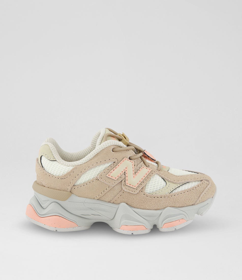 9060 Toddler Mindful Grey Pink Lemonade Suede Sneakers
