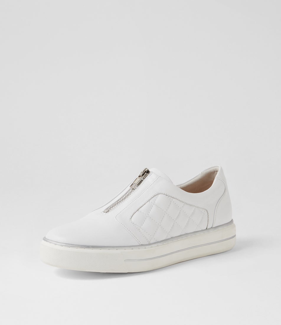 Kimon W White Leather Sneakers