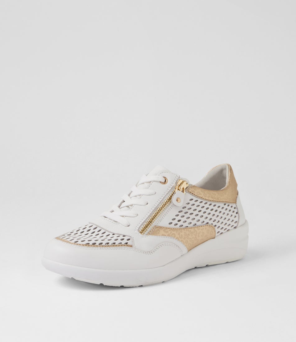 Nipsie W White Gold Cheetah Multi Sneakers