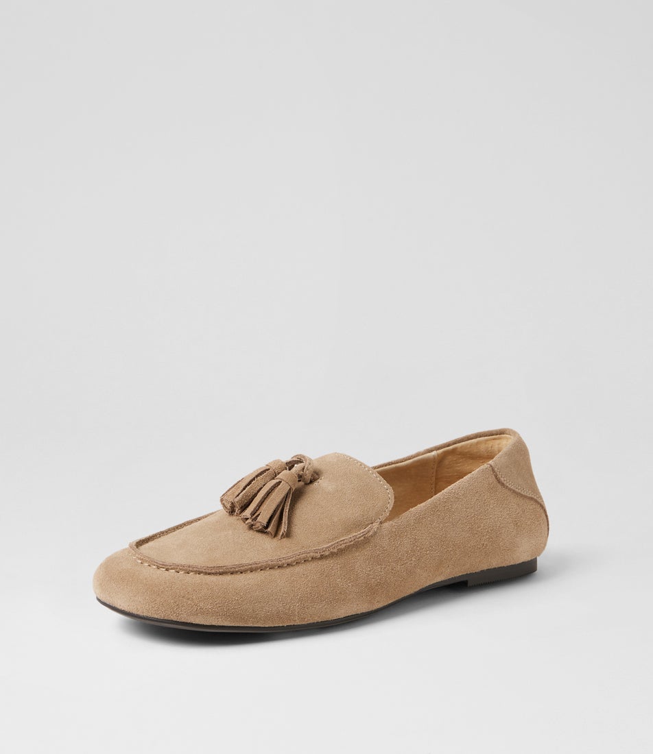 Dion Camel Suede Loafers