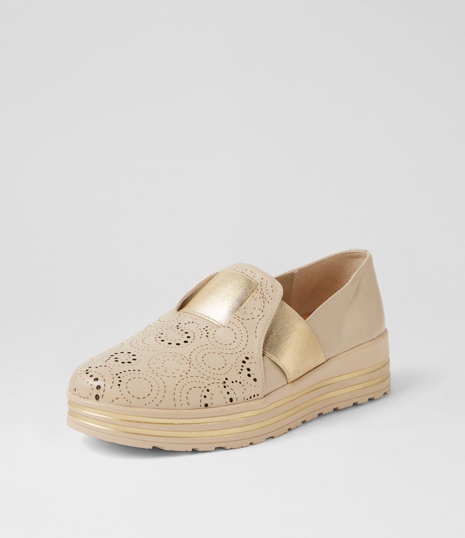 Vibel Xf Almond Pale Gold Leather Loafers