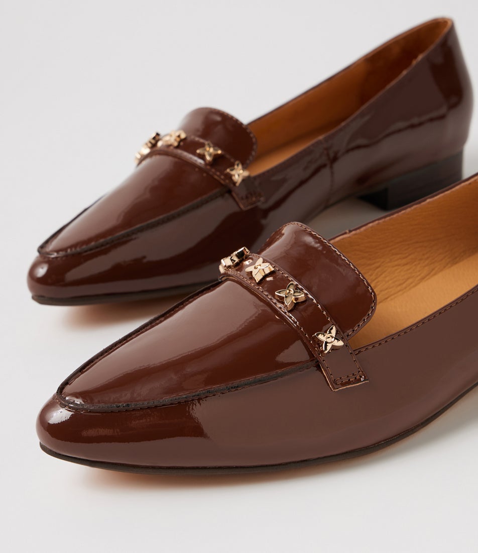 Dysin Choc Patent Leather Loafers