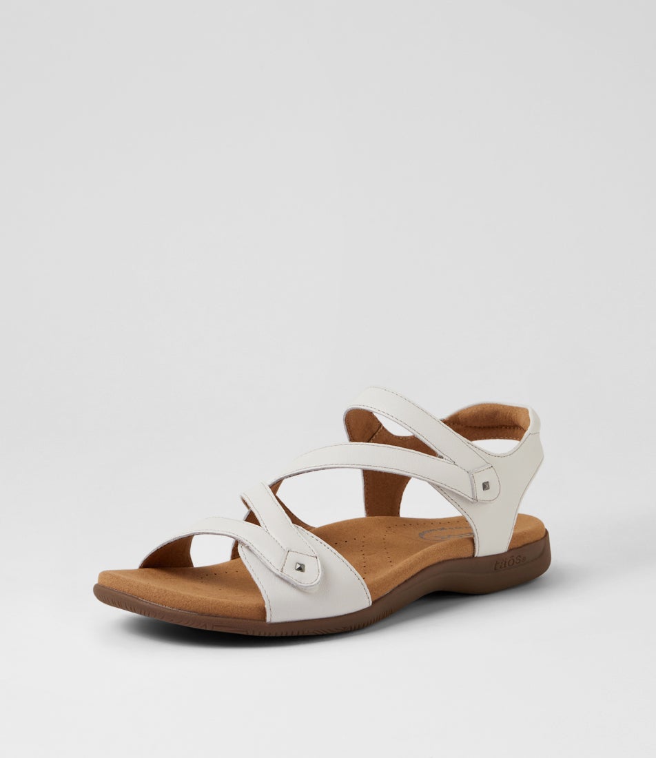 Big Time White Leather Sandals