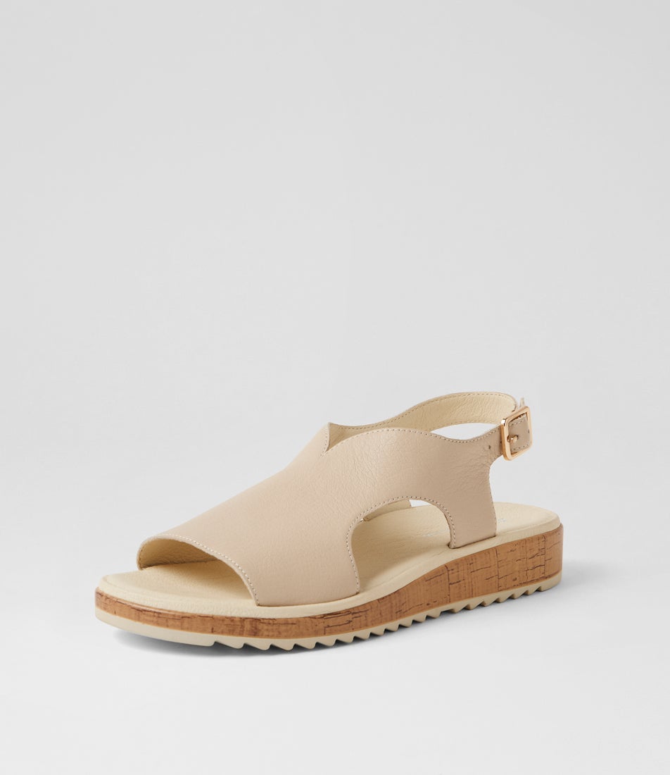 Olingos Vanilla Almond Leather Sandals