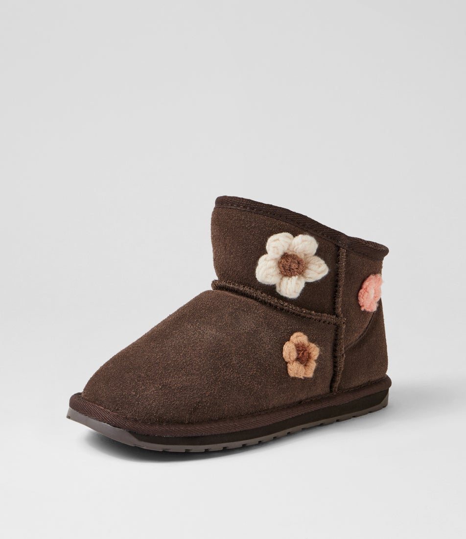 Daisy Junior Chocolate Suede Ankle Boots