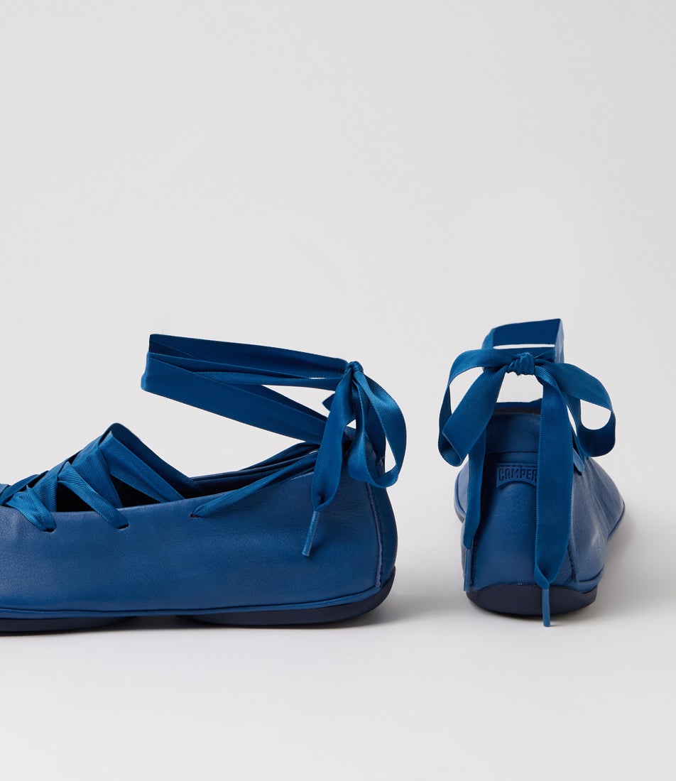 Right Nina Ballet Navy Leather Ballet Flats