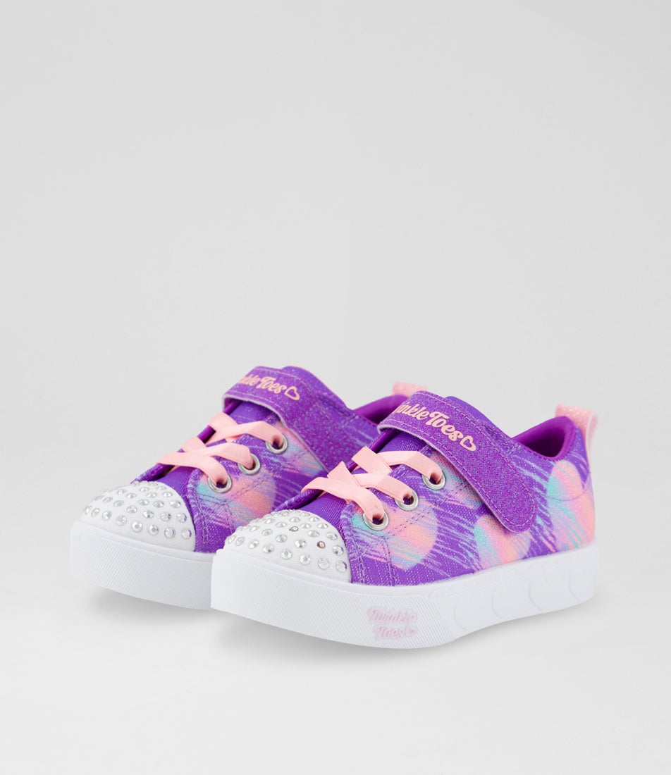 Twinkle Toes Heart Steps Toddler Purple Multi Fabric Sneakers