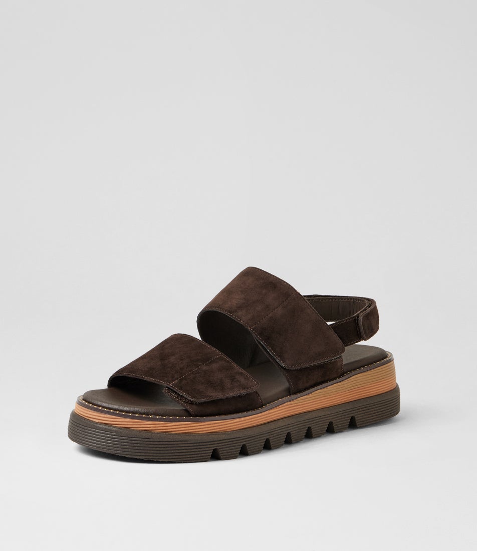 Soner Choc Suede Sandals