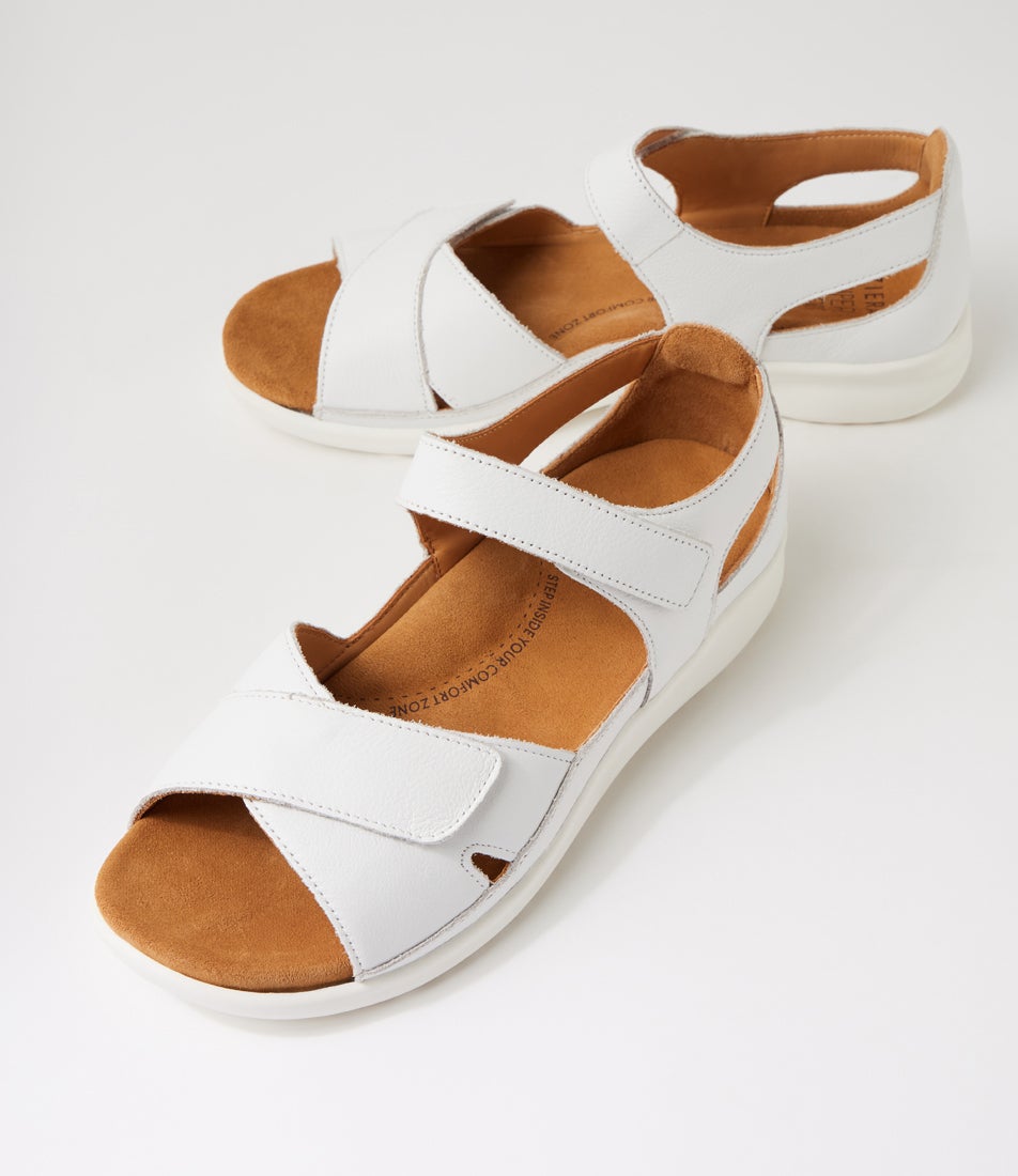 Bronn Xw White Leather Sandals