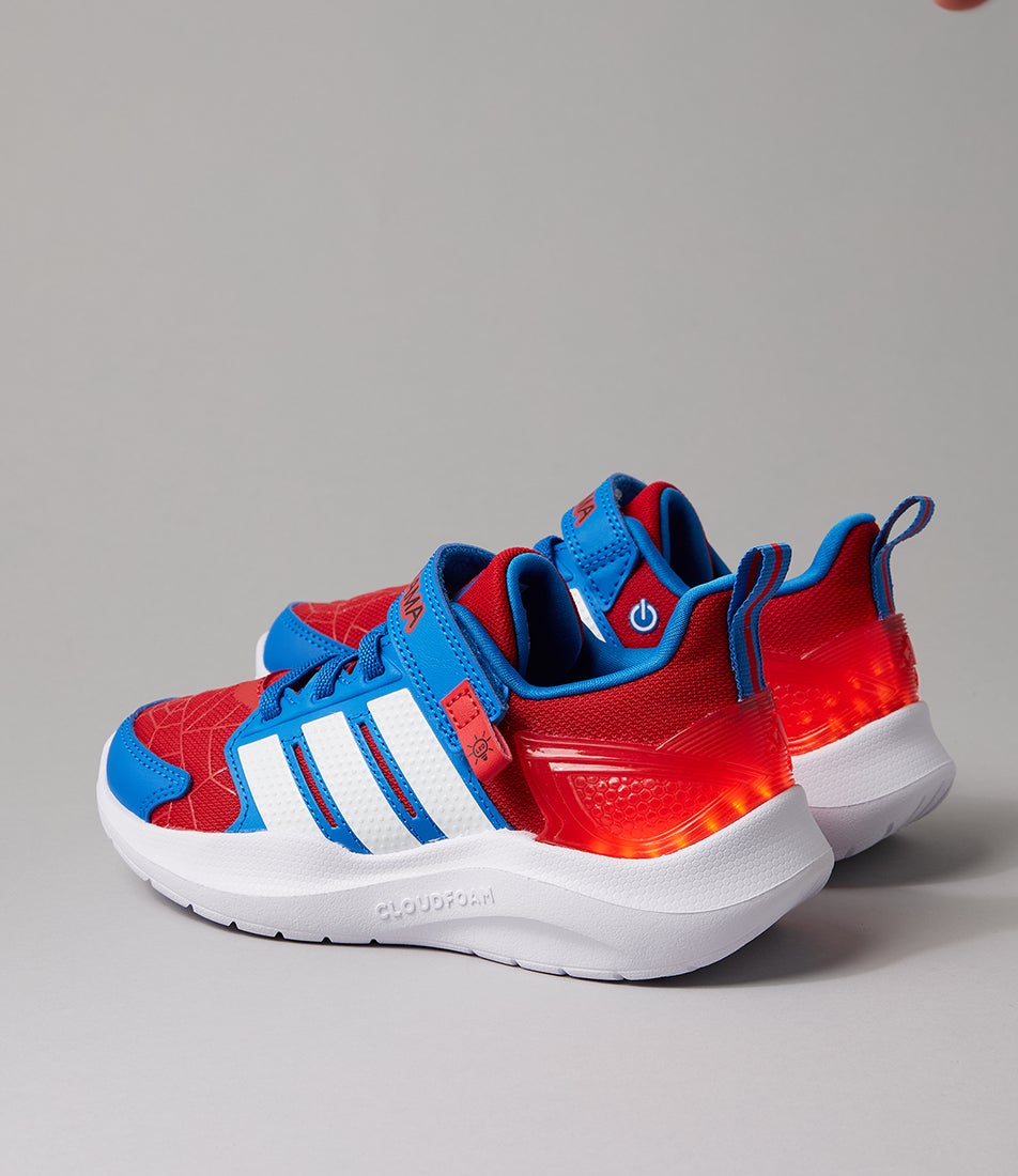 Lightorama Spiderman Junior Scarlet White Royal Mesh Sneakers