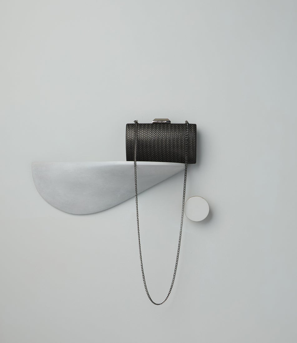 Marika Embossed Black Clutch