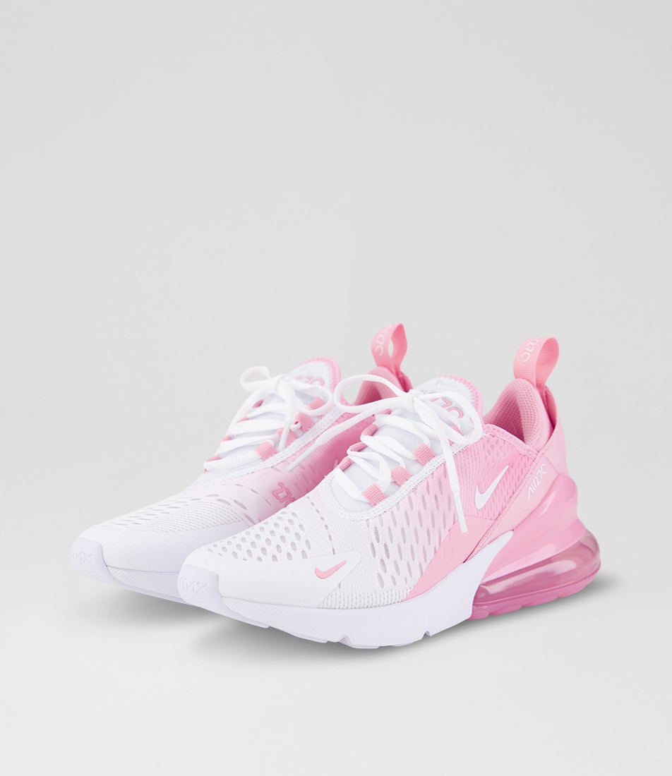 Air Max 270 Youth Pink Rise White Mesh Sneakers