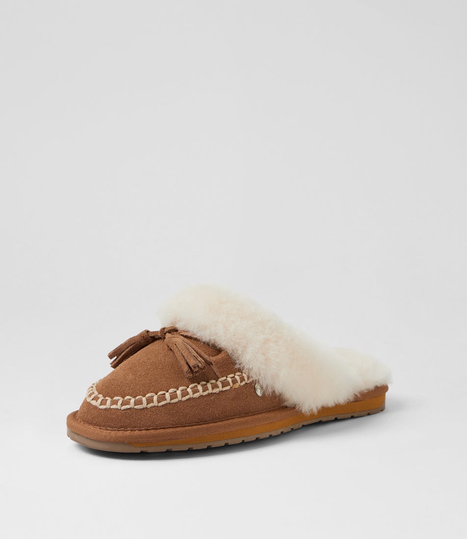 Tahnee Chestnut Suede Slippers