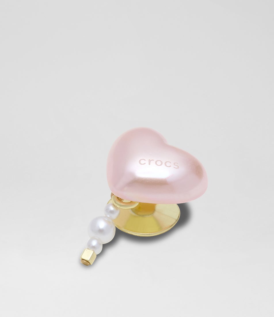 Pink Pearl Heart Junior Jibbitz