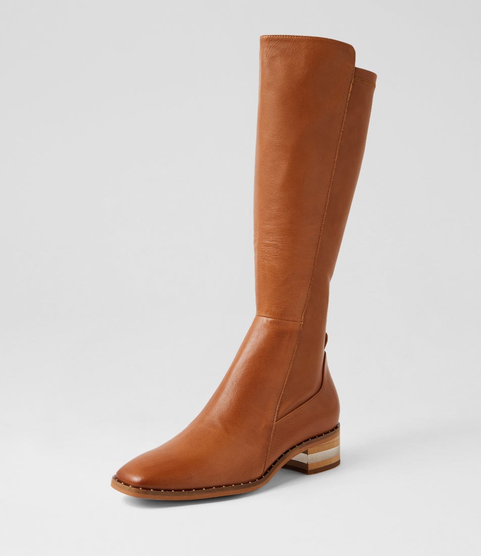 Folmy Drambuie Leather Knee High Boots