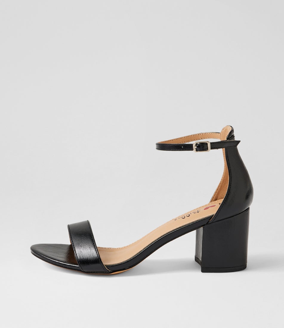 Jordyn Black Glaze Sandals