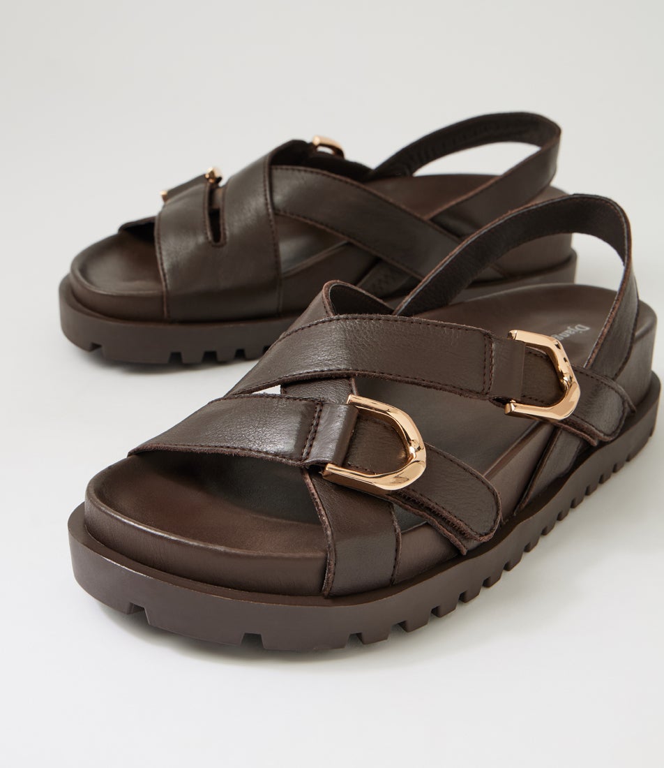 Urbanna Choc Leather Sandals
