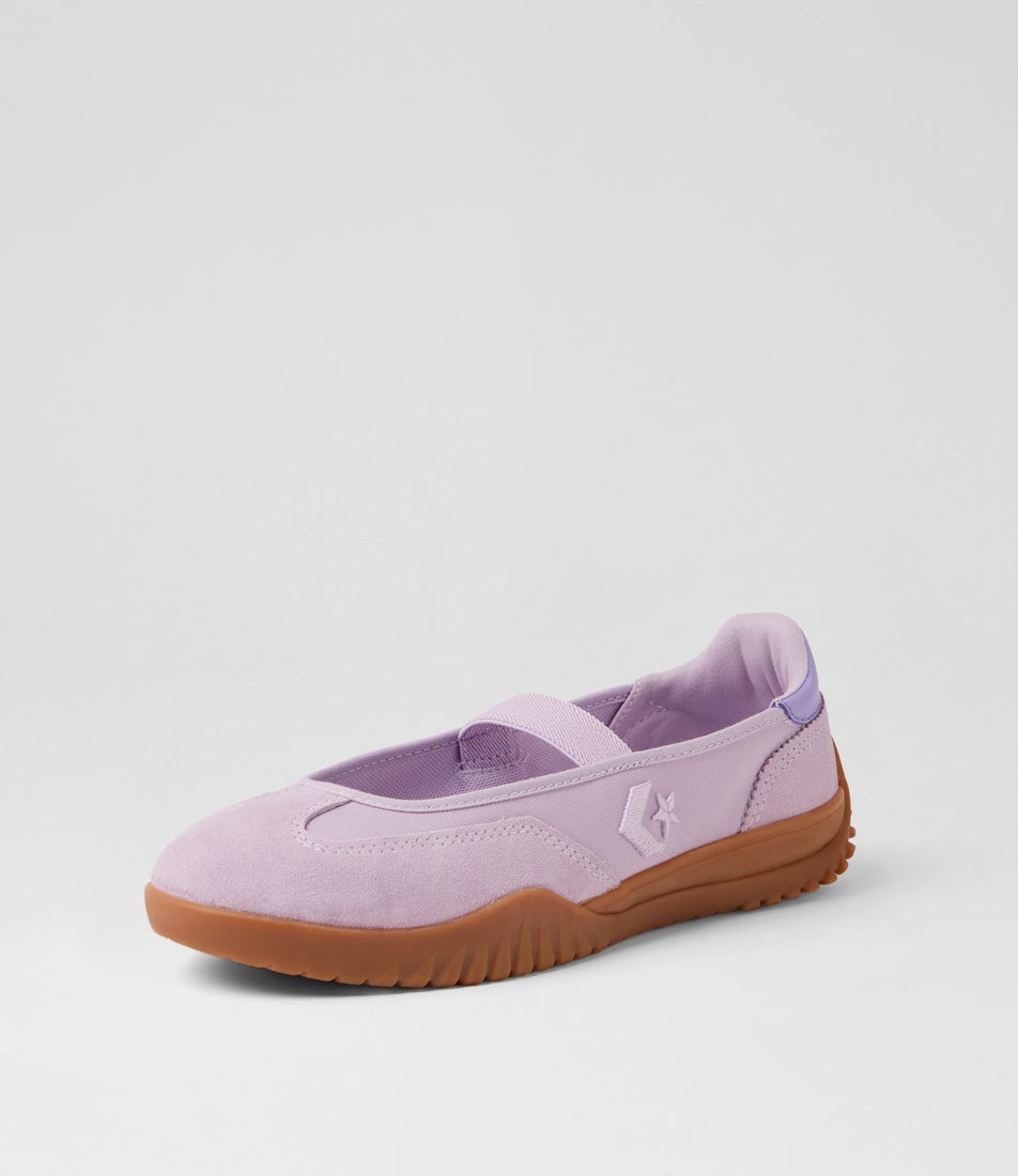 Run Star Trainer Ballet Lavender Latte Lilac Soda Gum Canvas Ballet Flats