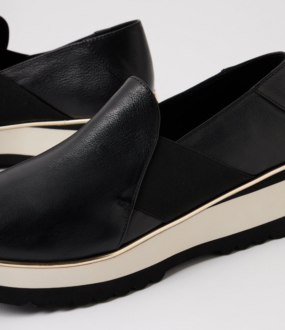 Chiyo Black Milk Leather Loafers