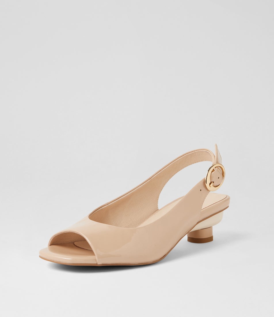 Vague Cafe Patent Leather Slingbacks