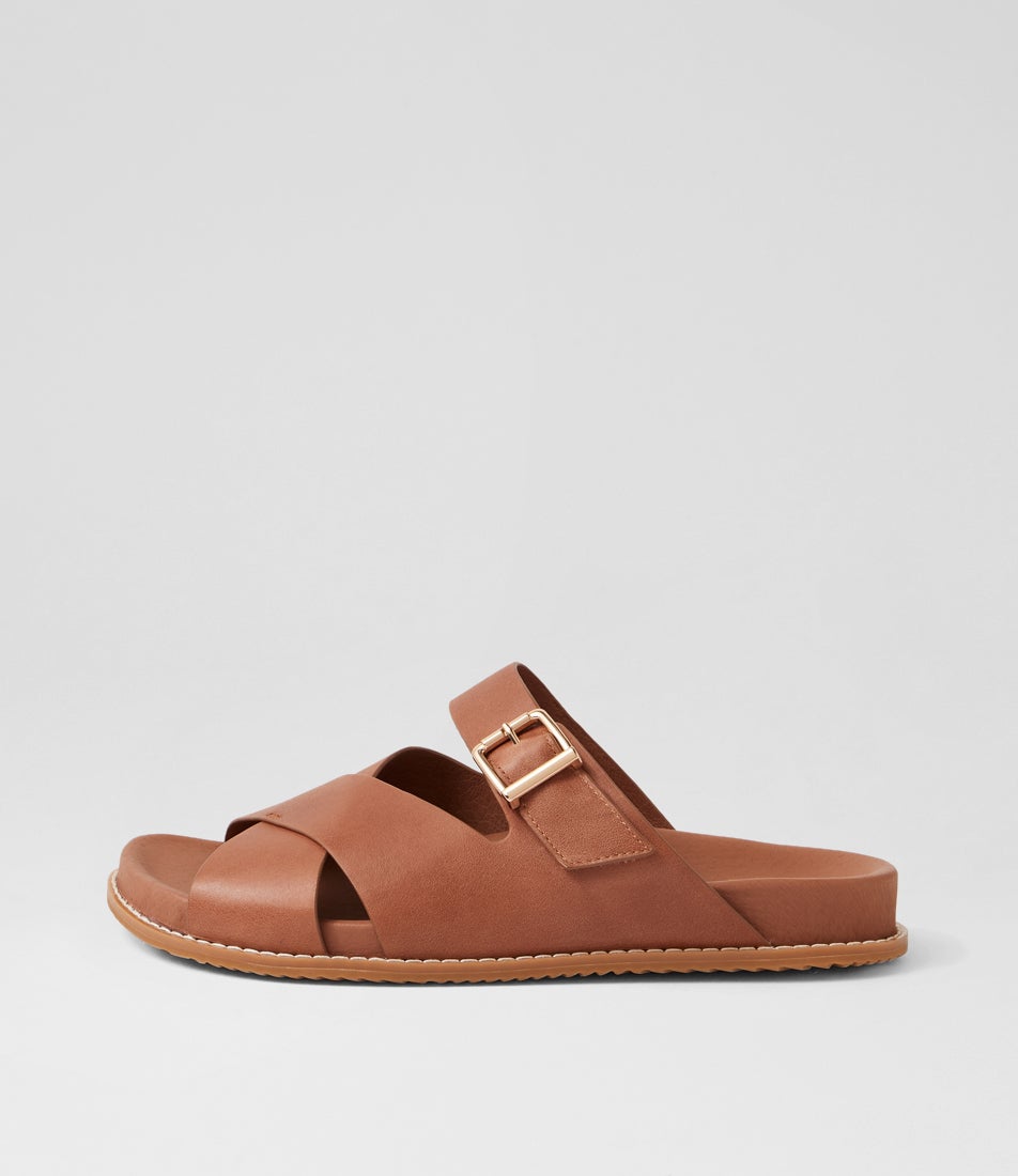 Hegle W Cognac Leather Sandals
