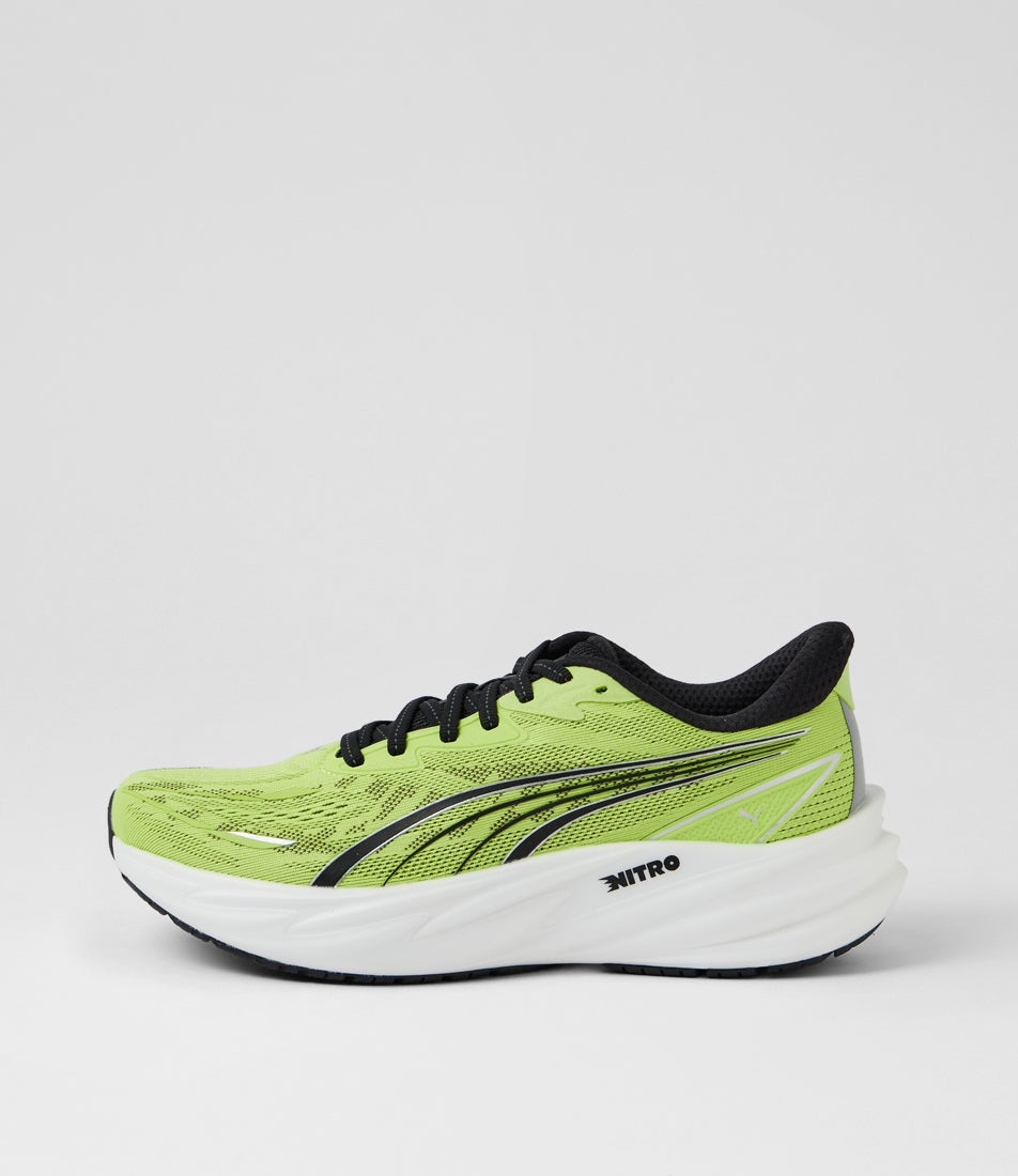 Velocity Nitro 5 M Sunny Lime Moody Gray Mesh Lace Up Sneakers