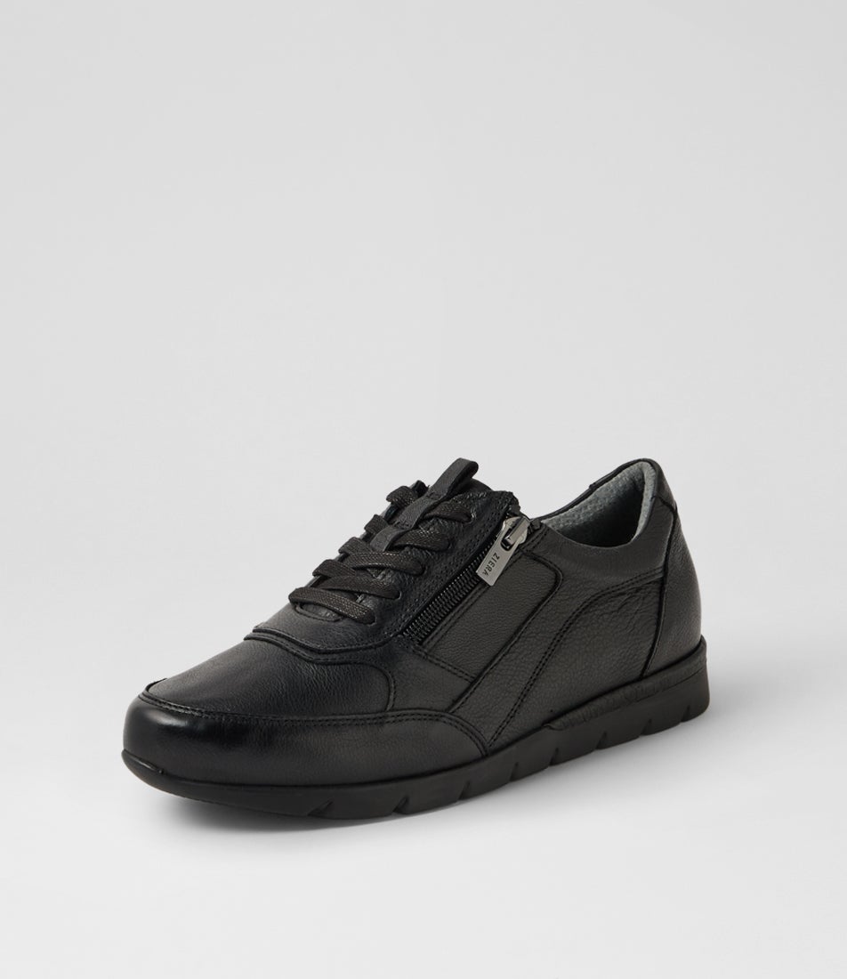 Jibbie Xw Black Leather Sneakers