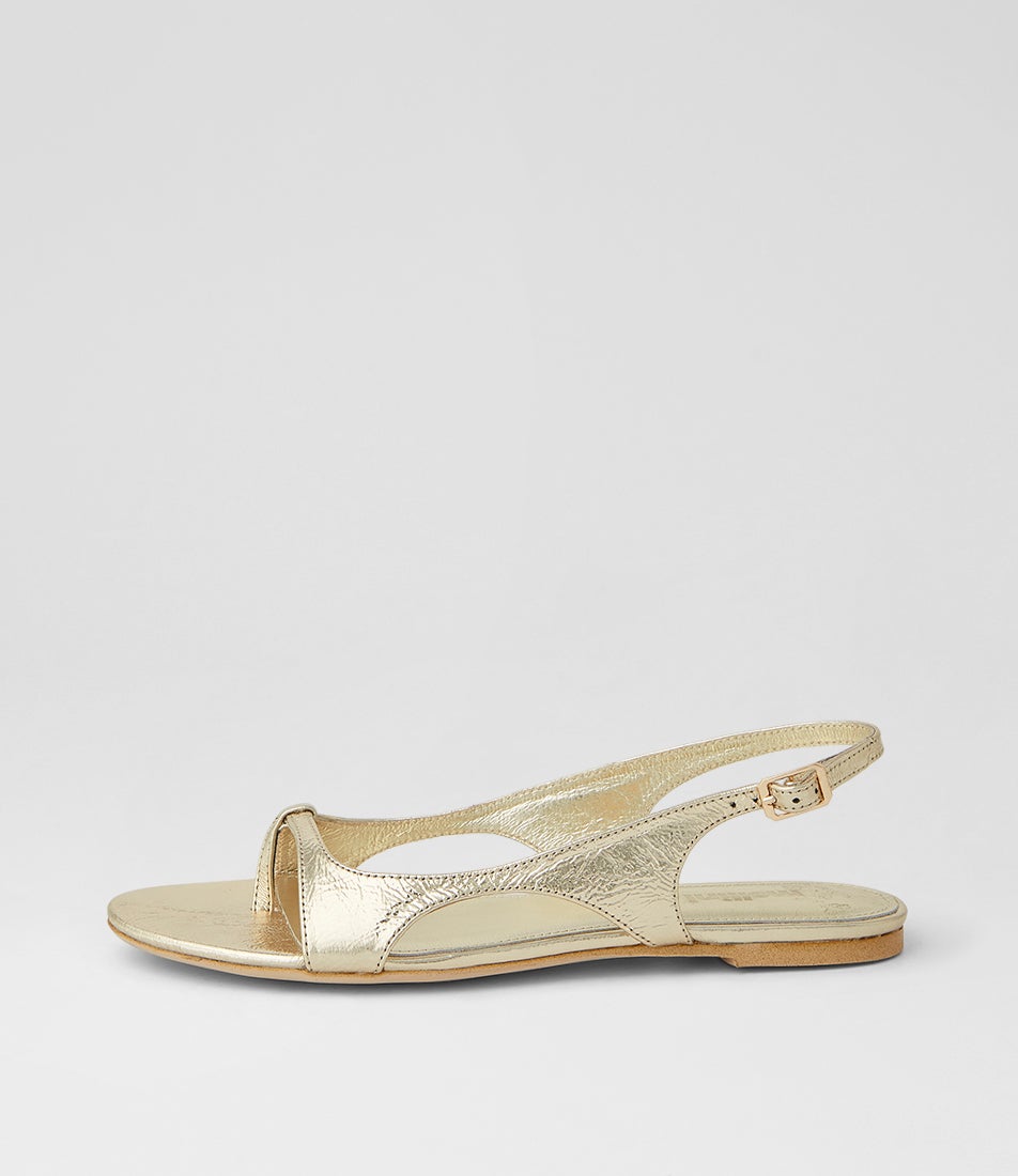 Doew Gold Foil Leather Sandals