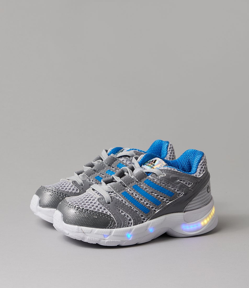 Adistar Control Led Toddler Solid Grey White Mesh Sneakers