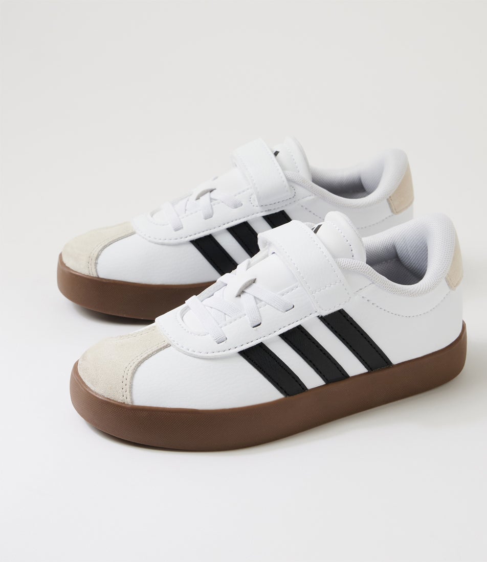 Vl Court 3 Junior White Black Grey Sneakers