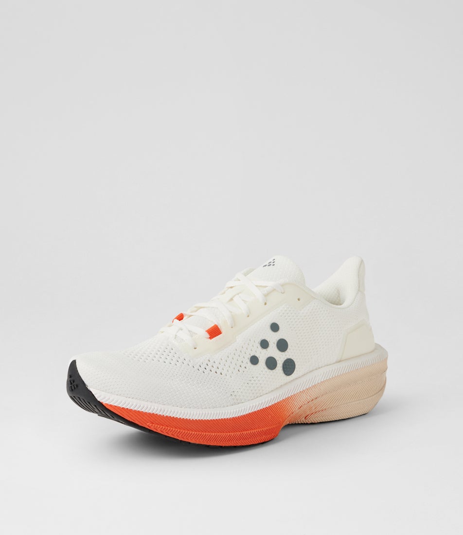 Endurance 3 M Ash White Orange Mesh Lace Up Sneakers Endurance 3 M Ash White Orange Mesh Lace Up Sneakers