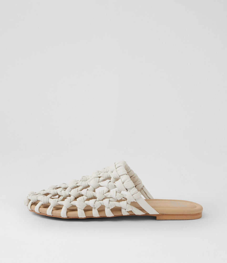 Ann Aya Slide Off White Leather Slides