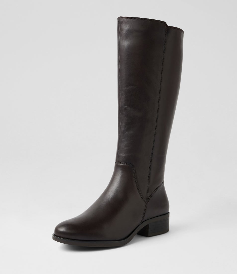 Everyday Dark Brown Leather Knee High Boots Everyday Dark Brown Leather Knee High Boots
