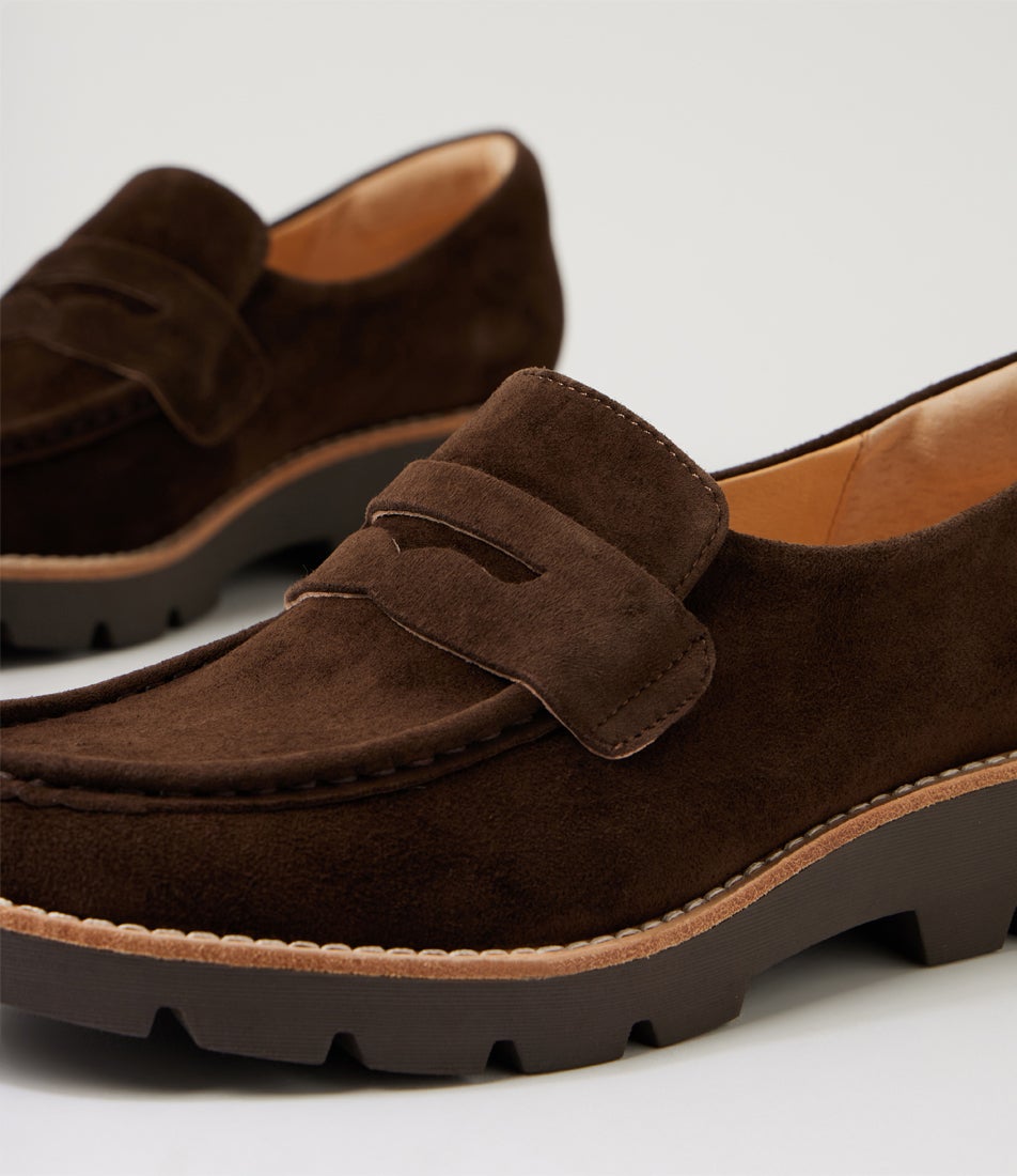 Dorte Choc Suede Loafers