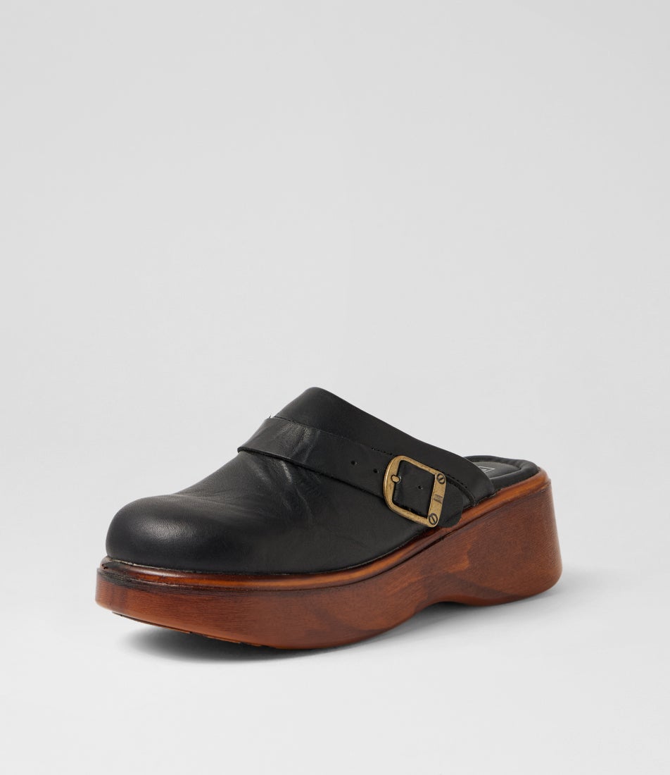 Sancho Black Vintage Leather Sandals