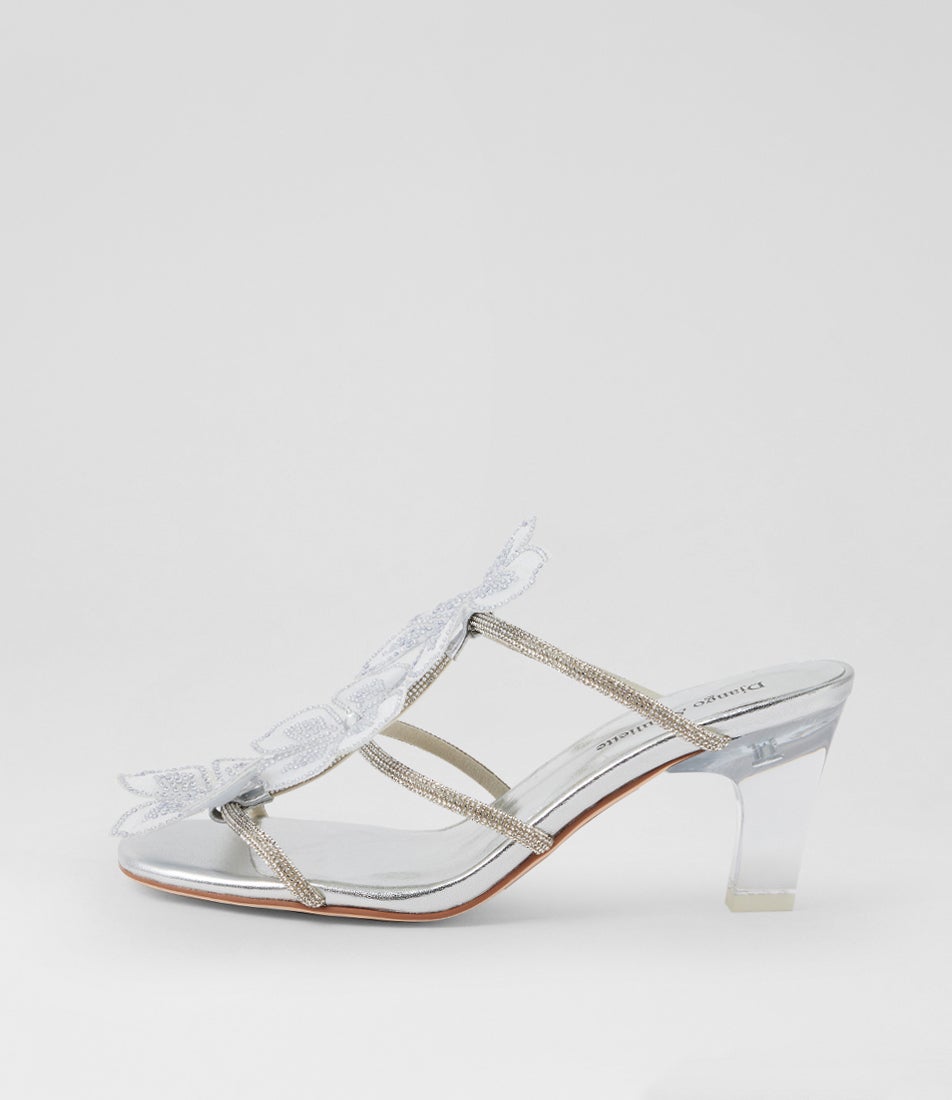 Favora Silver Mix Heeled Sandals