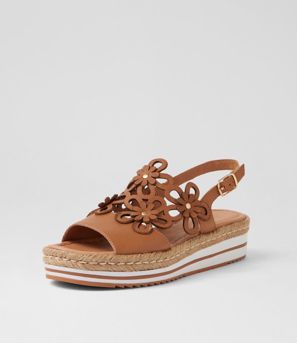 Aldo Dark Tan Leather Slides