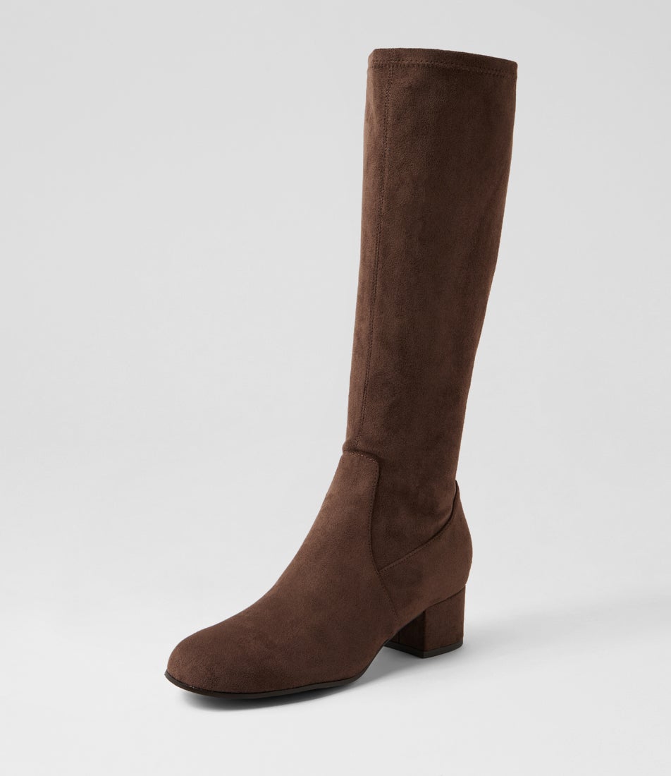 Bosede Choc Microsuede Knee High Boots