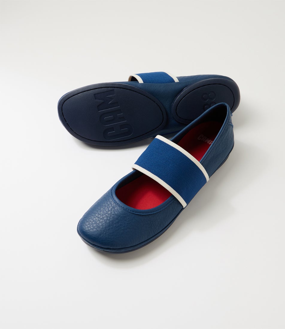 Right Nina Navy Leather Mary Janes