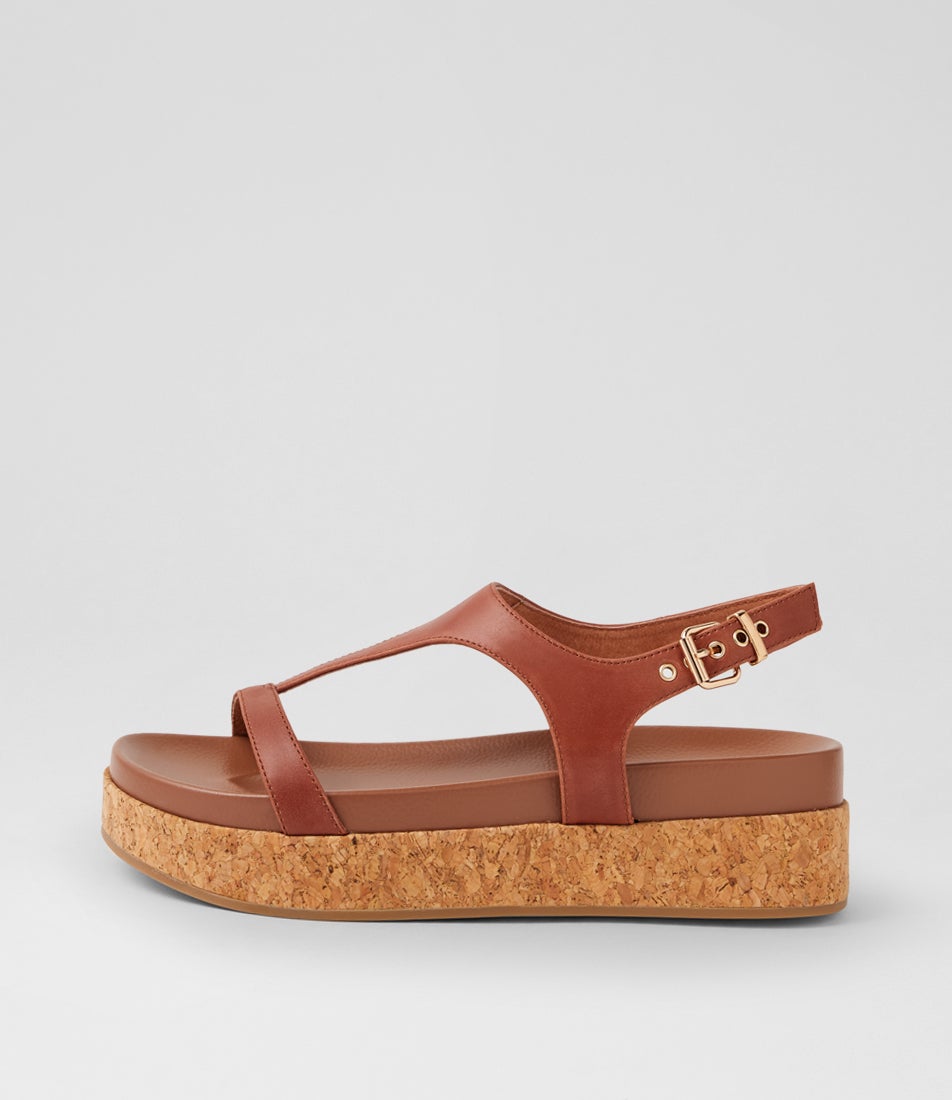 Marge Walnut Leather Sandals