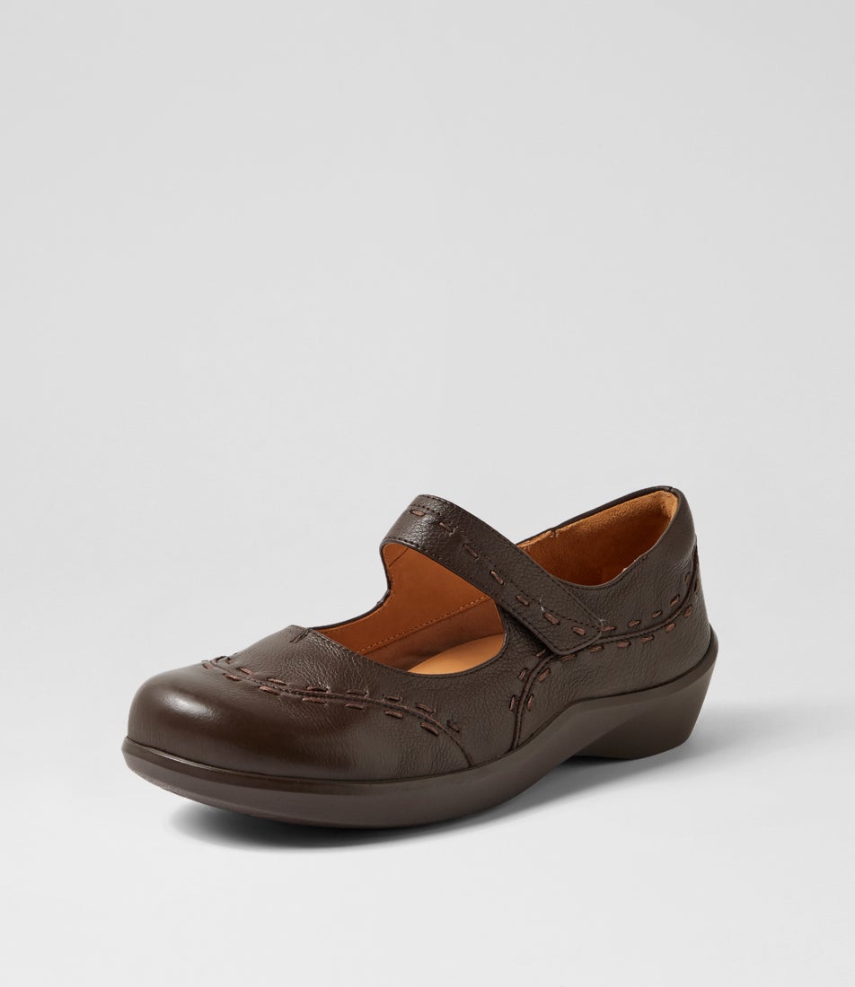 Gummibear Xw Choc Leather Mary Janes