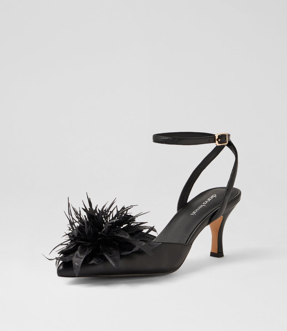 Tattel Black Leather Heels Tattel Black Leather Heels