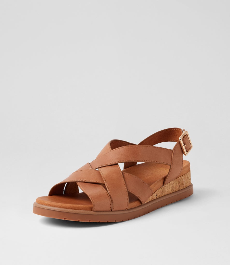 Viesto W Tan Leather Sandals