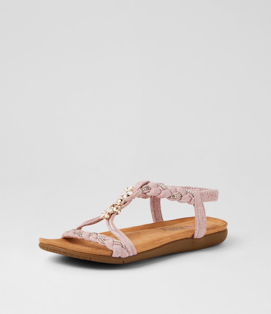 Frose Pale Pink Multi Sandals