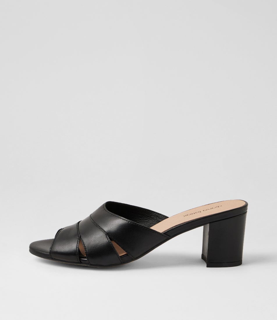Gripsa Black Leather Sandals