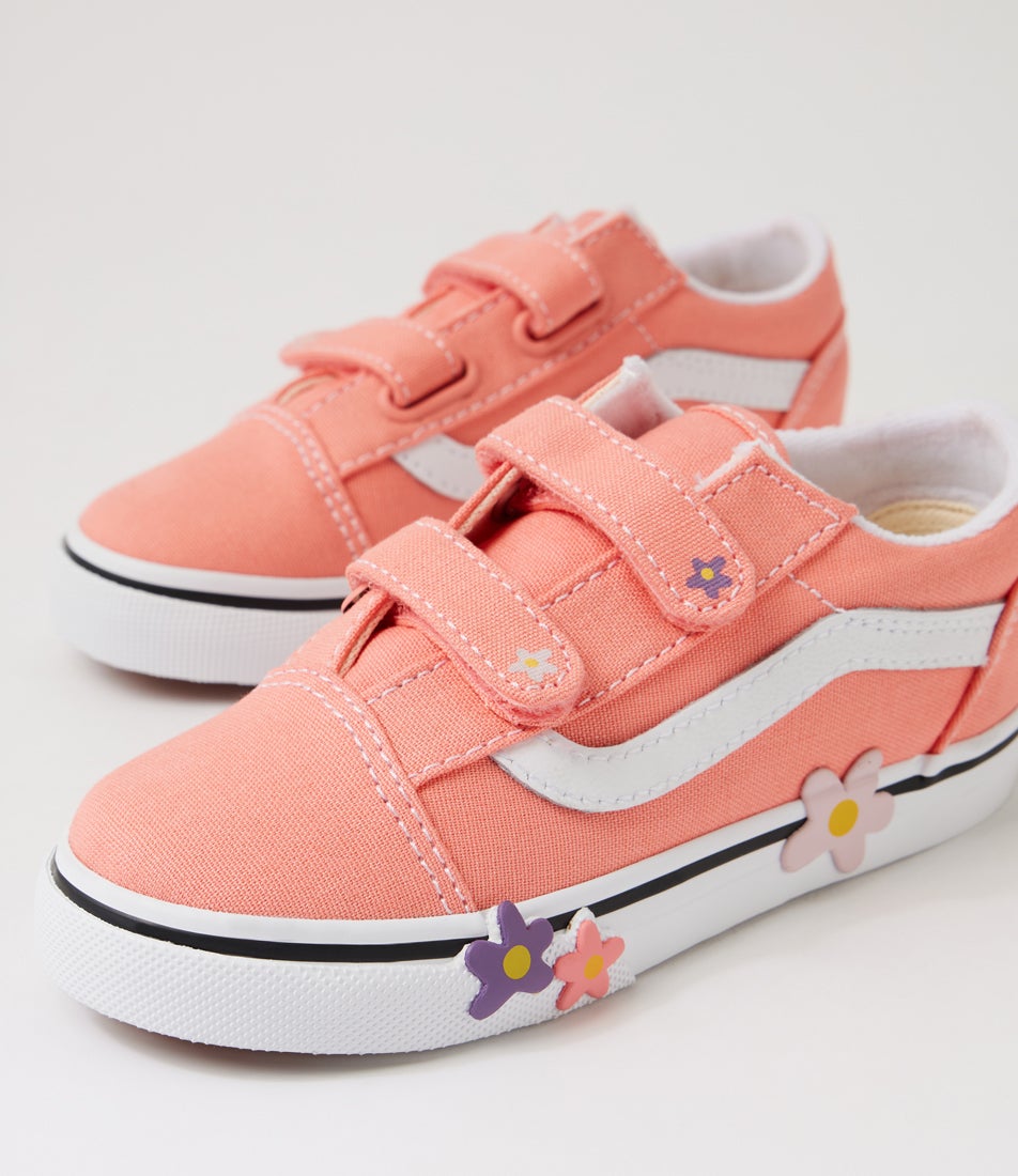Old Skool Toddler Sunset Blush Pink Canvas Sneakers